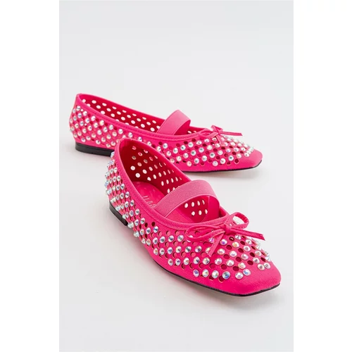 LuviShoes Babes Women's Fuchsia Flat Shoes