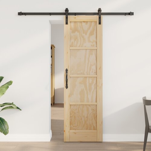 VidaXL Drsna vrata s kompletom opreme 61x198.5 cm Trden bor, Notranja vrata &amp;#039;ORKDAL&amp;#039;61x198.5 cm Trden bor Slike