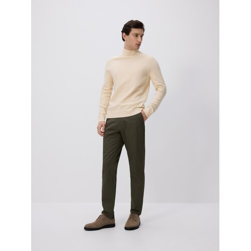 Reserved Chino slim hlače s visokim udjelom pamuka - smeđezeleno Cijene