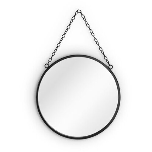 Tri O okruglo ogledalo sabine (promjer: 25,5 cm, crna boja) Slike
