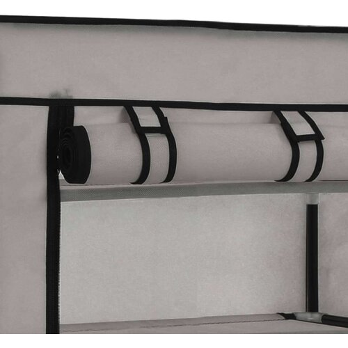 VidaXL 282430 shoe cabinet with cover grey 58x28x106 cm fabric Slike