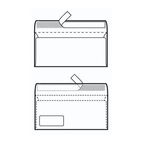 NANO Kuverte 110x230 mm ABT PL strip, bijela Slike
