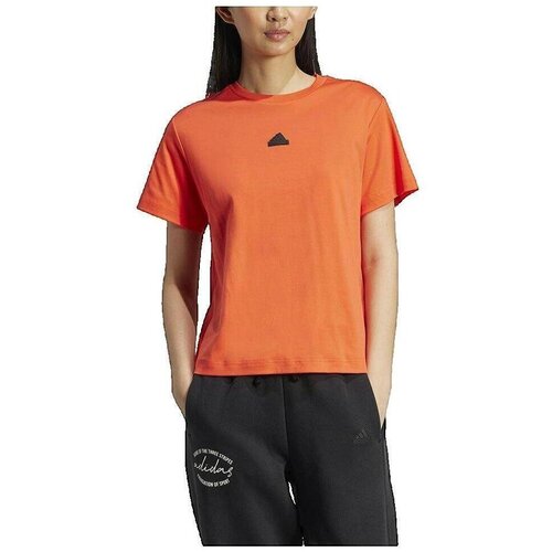 Adidas Majice s kratkimi rokavi T-shirt Signature Graphic Print Oranžna Cene