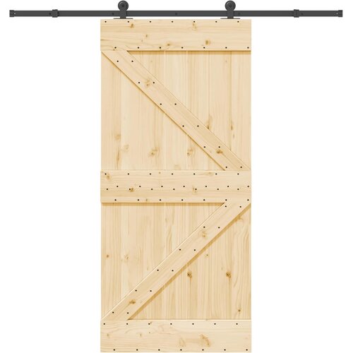  Klizna vrata NARVIK Prirodna i crna 95 x 210 cm (213,5 cm) Slike