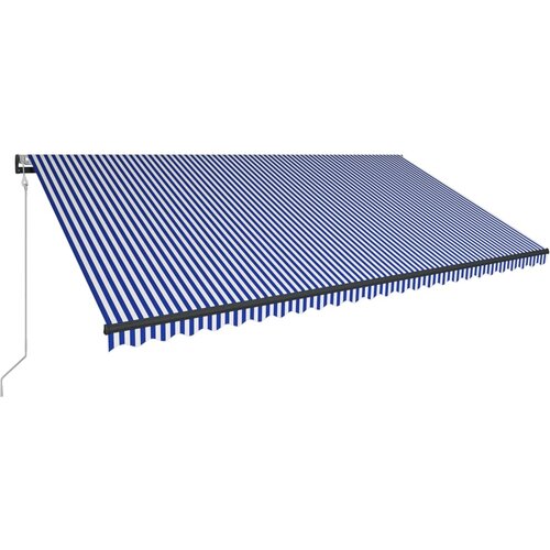 vidaXL Avtomatsko zložljiva tenda 600x300 cm modra in bela, (20966247) Cene