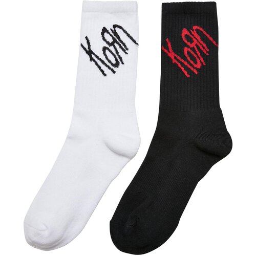 Merchcode Accessoires Korn Socks - Pack of 2 - Black/White Slike