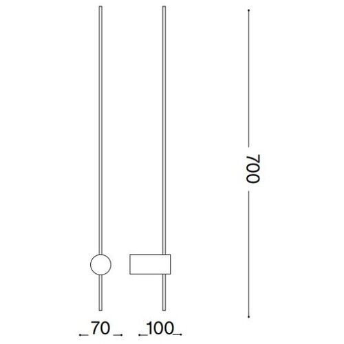 Ideal Lux led zidno svetlo essence LED/12W/230V 3000K 70 cm cri 90 belo Slike