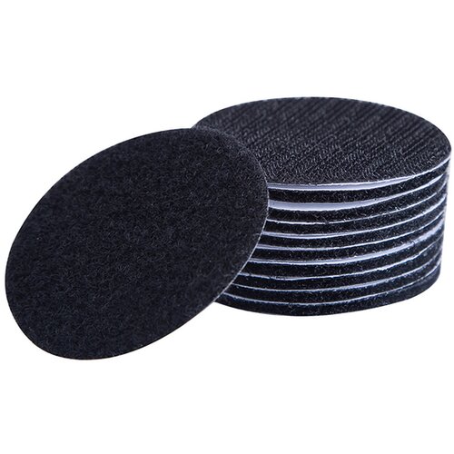 INF Okrogle samolepilne velcro nalepke 20 kos Black, (21329615) Slike