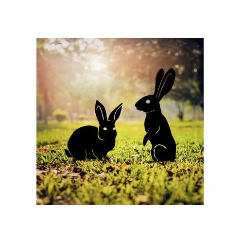 WALLXPERT set ukrasnih predmeta (2 komada) crna figura raabbits 01 Cene