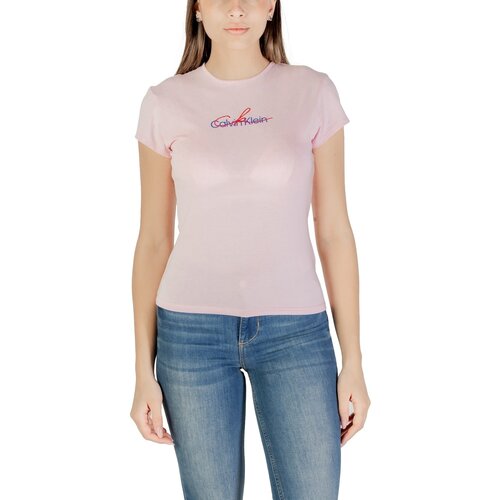 Calvin Klein Jeans SS SCRIPT CK LV047B828G Ružičasta Slike
