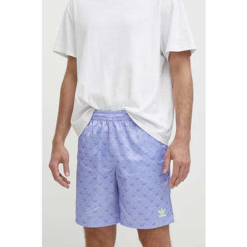 Adidas Kratke hlače Mono Satin moške, vijolična barva, IS2935