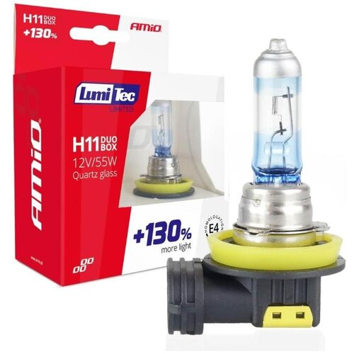 Amio Halogenska žarnica H11 12 V 55 W LumiTec Limited +130 % DUO, 2 kosa Cene