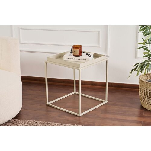 Hanah home klub sto Shb-18-B, 45x45x52 cm, Krem Slike