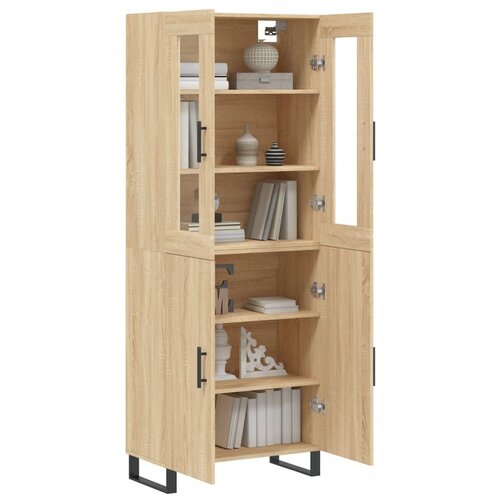  Visoka komoda hrasta sonome 69,5x34x180cm od konstruiranog drva Slike