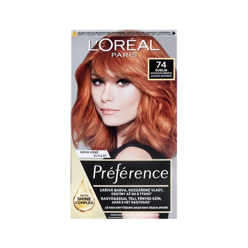 L´Oréal Paris préférence Féria barva za lase za barvane lase za vse vrste las 60 ml odtenek 74 Mango