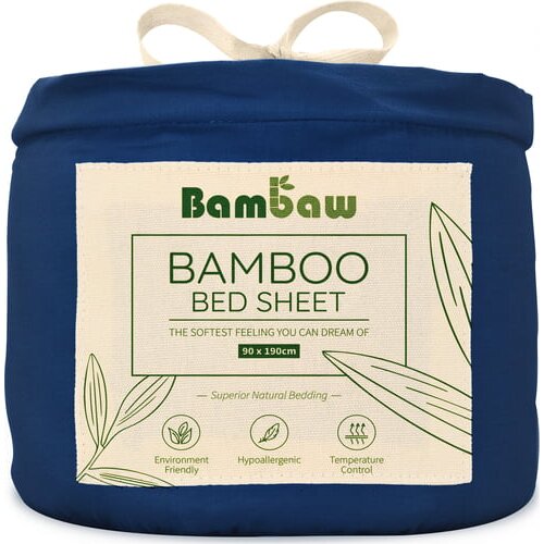 Bambaw rjuha iz bambusa 90 x 190 cm - navy blue Cene