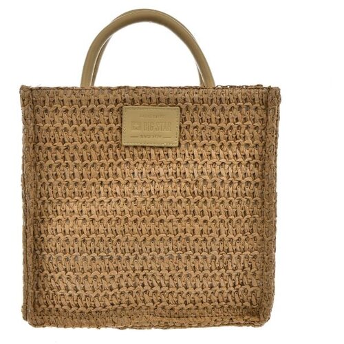 Big Star knitted handbag beige Slike
