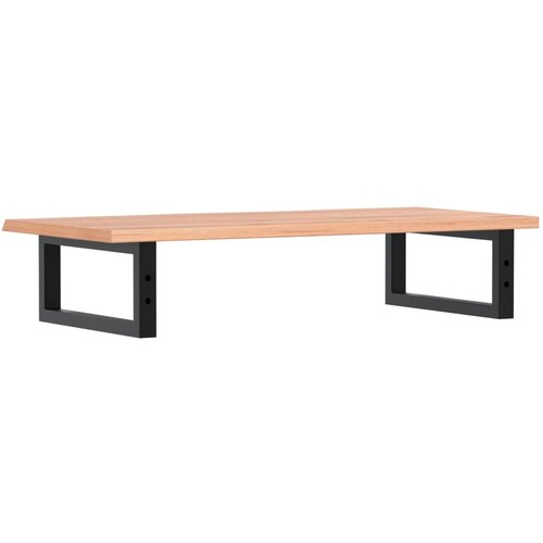  Zidna polica za umivaonik od čelika i masivne hrastovine Smeđa 80 x 40 x 2 cm Slike