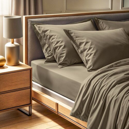  tonne verte - 51 beige ranforce single fitted sheet (fr) (it) (es) (de) Cene