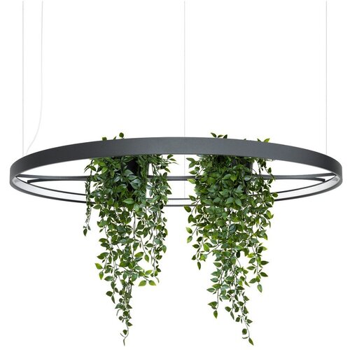 Thoro Črna aluminijasta LED viseča svetilka &oslash; 110 cm RIO &ndash; Cene