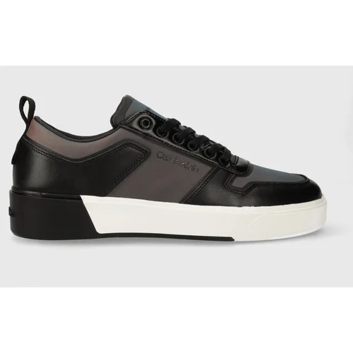 Calvin Klein Superge LOW TOP LACE UP W/ HEATBOND PET črna barva, HM0HM01290