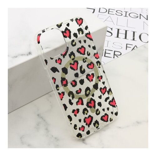  Futrola leopard magsafe za iphone 13 (6.1)/iphone 14 (6.1) roze ( F120816 ) Slike
