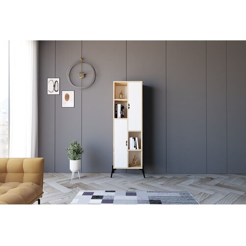Woody Fashion Sorrento - Sapphire Oak, White Sapphire OakWhite Bookshelf Slike