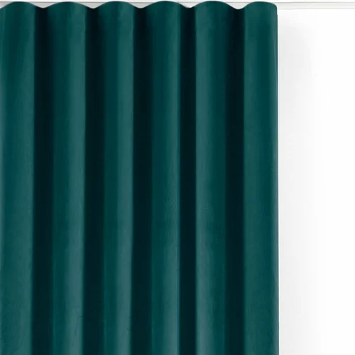 Filumi Modrozelena žametna zavesa za delno zatemnitev 530x250 cm Velto –