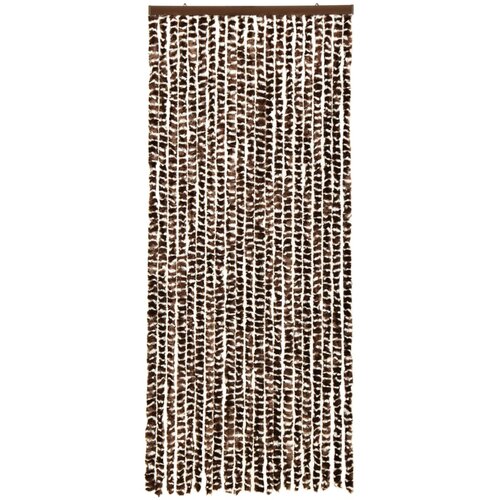 VidaXL Zavesa proti mrčesu rjava in bela 56x185 cm &amp;scaron;enilja Slike