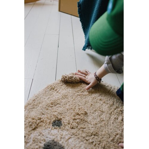 Lorena Canals Bež periv/ručno rađen pamučan dječji tepih 120x122 cm Bear &amp;ndash; Slike