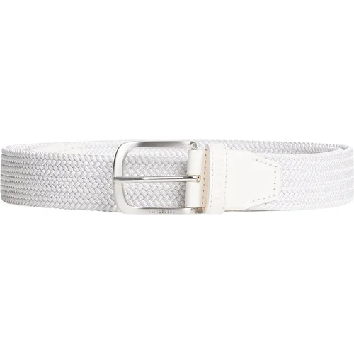 J.Lindeberg Bernhard Elastic Belt White 105