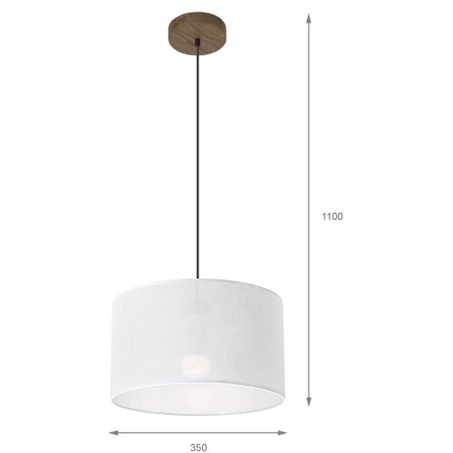  Brilagi - LED luster na sajli ANTHONY 1xE27/60W/230V hrast orah/bela Slike