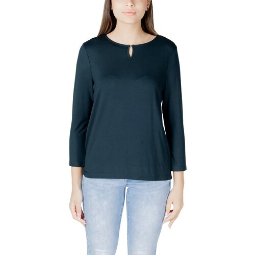 Street One Majice z dolgimi rokavi jersey shirt w.deco detail 322904 Zelena Slike