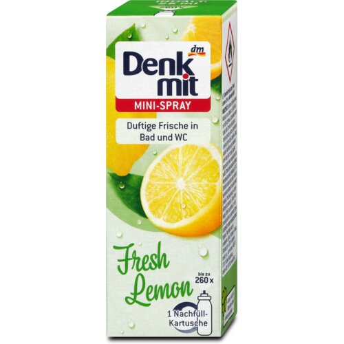 Denkmit osveživač prostora mini sprej fresh lemon - pakovanje za dopunu 25 ml Slike