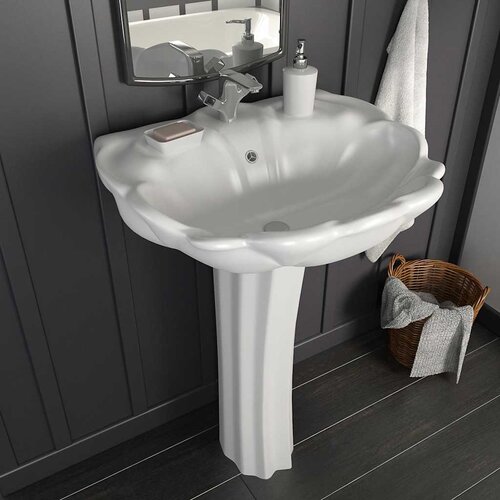  Samostojeći umivaonik keramički bijeli 580 x 510 x 200 mm Cijene