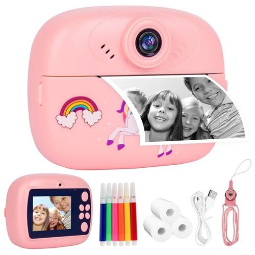  Dječija kamera sa printerom K8000 32GB micro sd kartica, pink Cijene