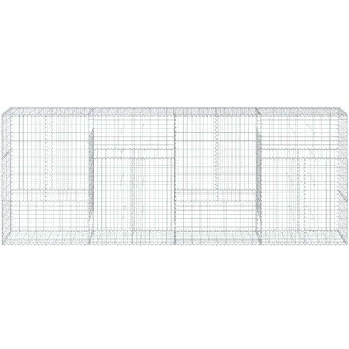 VidaXL Gabionska ko&amp;scaron;ara s poklopcem 400x50x150 cm pocinčano željezo Slike