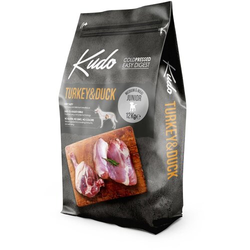 Kudo low grain turkey & duck medium/maxi junior 12kg Cene