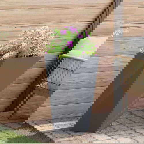 vidaXL Cvetlično korito Antracit 40 x 40 x 75 cm Jeklo Cene