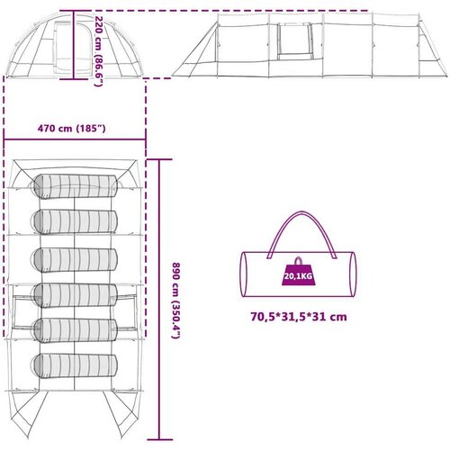  Tunelski &amp;scaron;ator s krovom Siva i narančasta 778 x 356 x 210 cm Slike