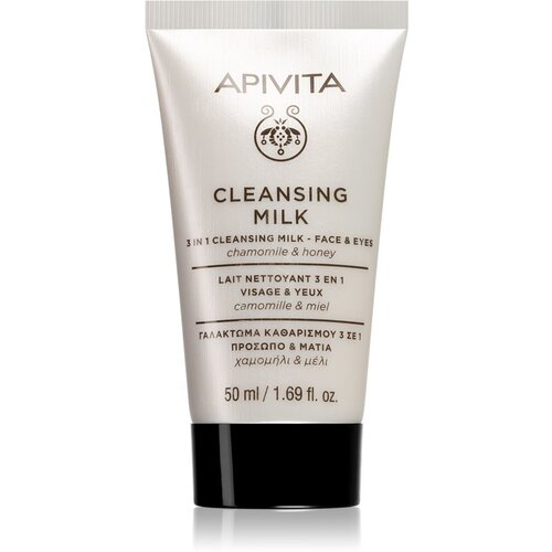 Apivita Cleansing Chamomile &amp;amp; Honey mlijeko za či&amp;scaron;ćenje 3 u 1 za lice i oči 50 ml Slike