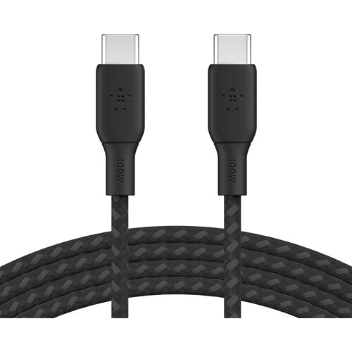 Belkin braided USB-C/USB-C Cable 100W 2m black CAB014bt2MBK Slike
