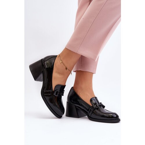 VINCEZA Black Patent High Heel Shoes Nireva Slike
