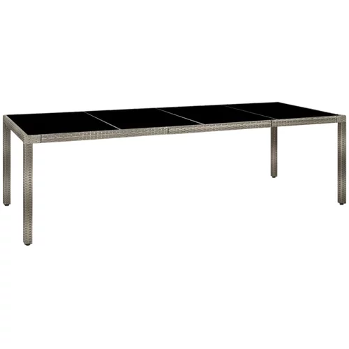  Vrtni stol sivi 250x100x75 cm od kaljenog stakla i poliratana