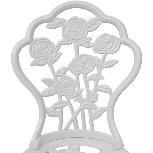  3-dijelni bistro set od lijevanog aluminija bijeli Slike