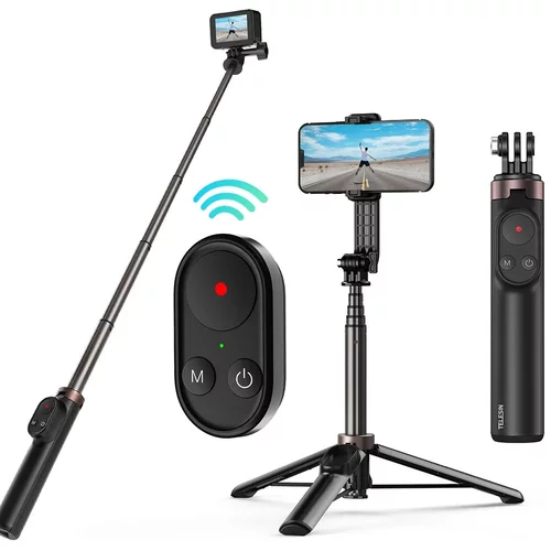 GoPro tripod i selfie stick s bluetooth daljinskim upravljačem za hero 12/11/10/9/8/Max 360