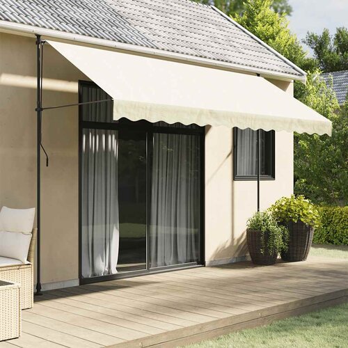 Tenda na uvlačenje krem 350 x 150 cm od tkanine i čelika Cene