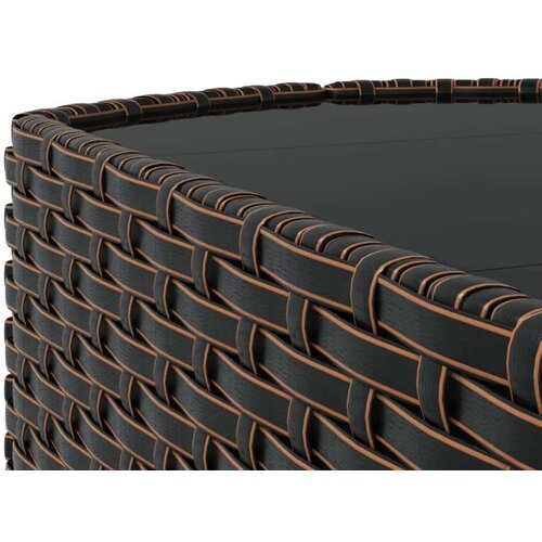  3-dijelna vrtna garnitura od poliratana s jastucima smeđa Cijene