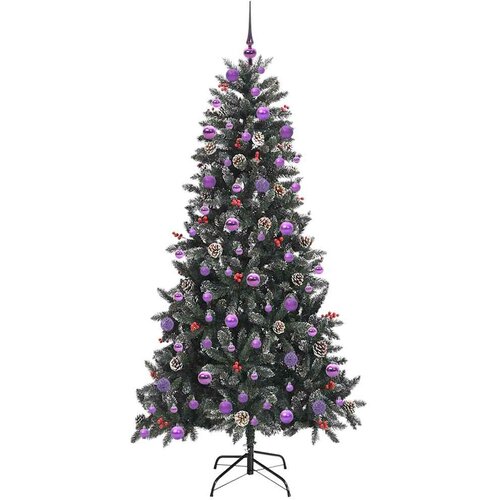  Umjetno božićno drvce Zelena 210 cm PVC, Plastika i Čelik Slike