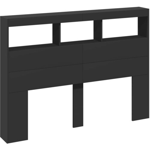  za uzglavlje s LED svjetlima crni 140 x 17 x 102 cm Slike
